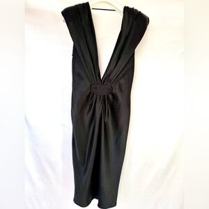 Poleci Black Backless Dress